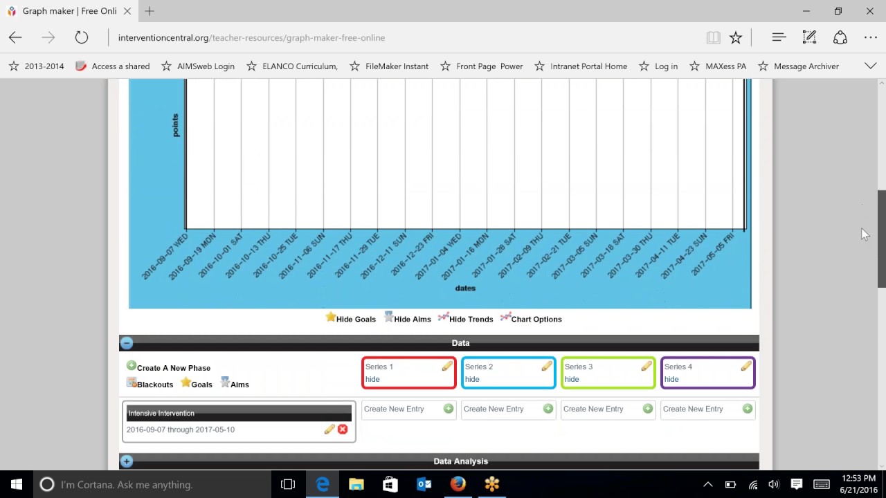 Creating a Chart, Entering Data, and Rate of Improvement on Chart Dog