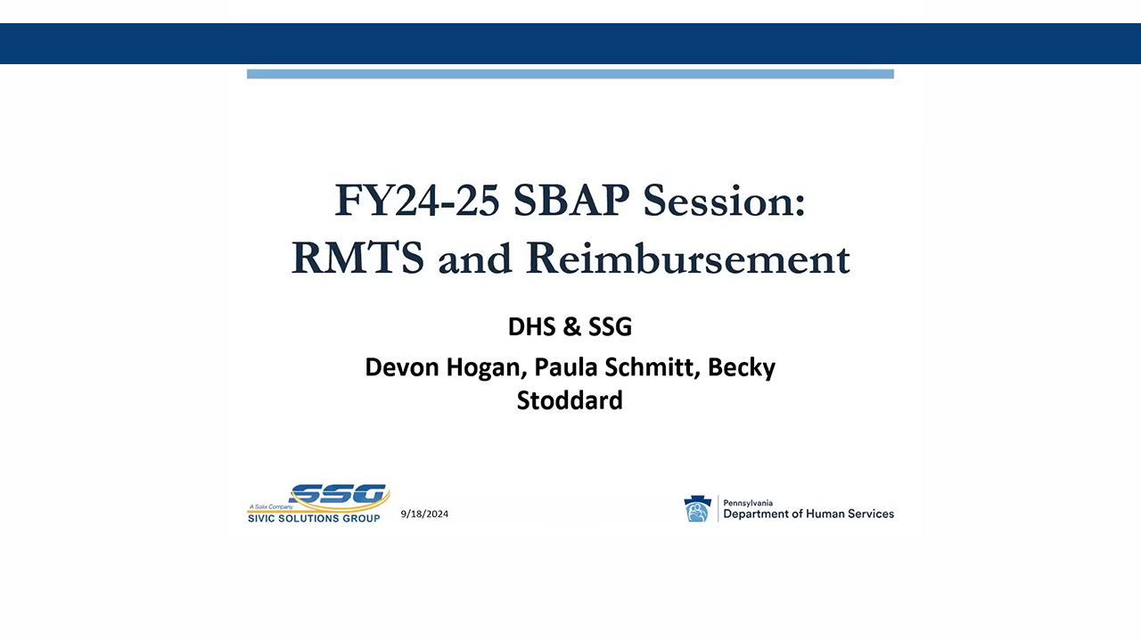 Random Moment Time Study (RMTS) & Reimbursement | FY24-25 SBAP Session