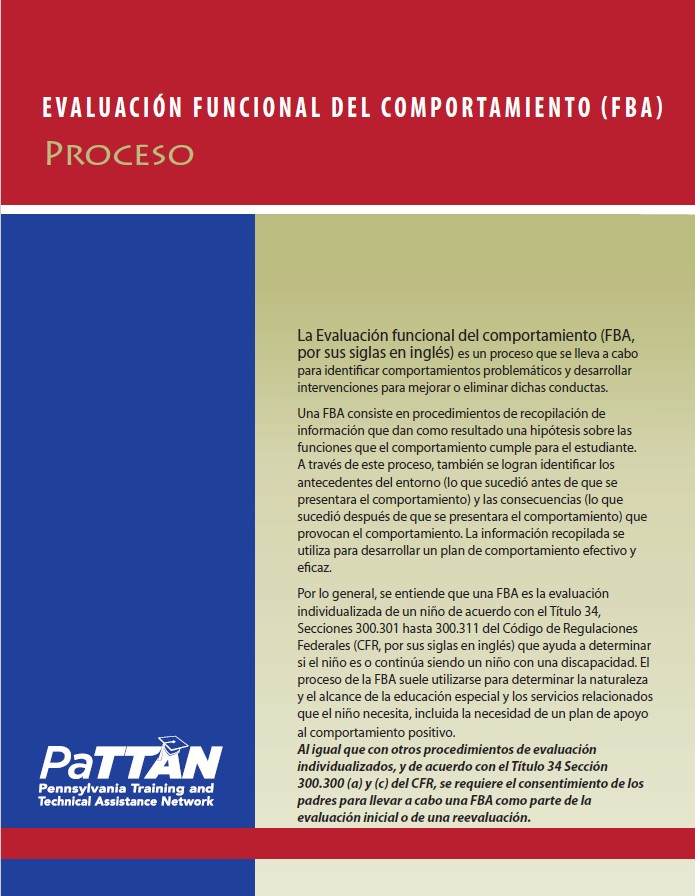 Functional Behavioral Assessment (FBA) Process (Spanish)
