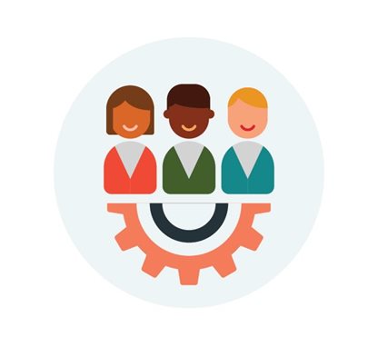 Teamwork icon--decorative image