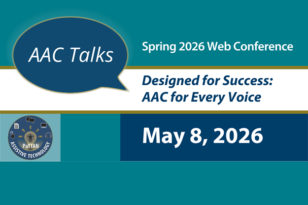 AAC Talks Spring 2026 Conference Designed for Success: AAC for Every Voice logo Event is May 8, 2026