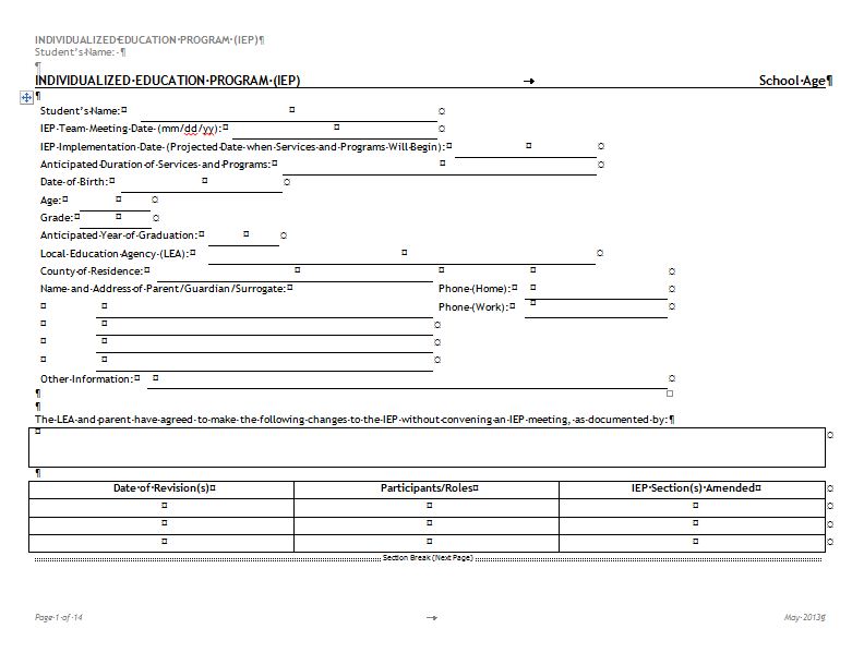 Informe de evaluación (con acotaciones) - Edad escolar (español)