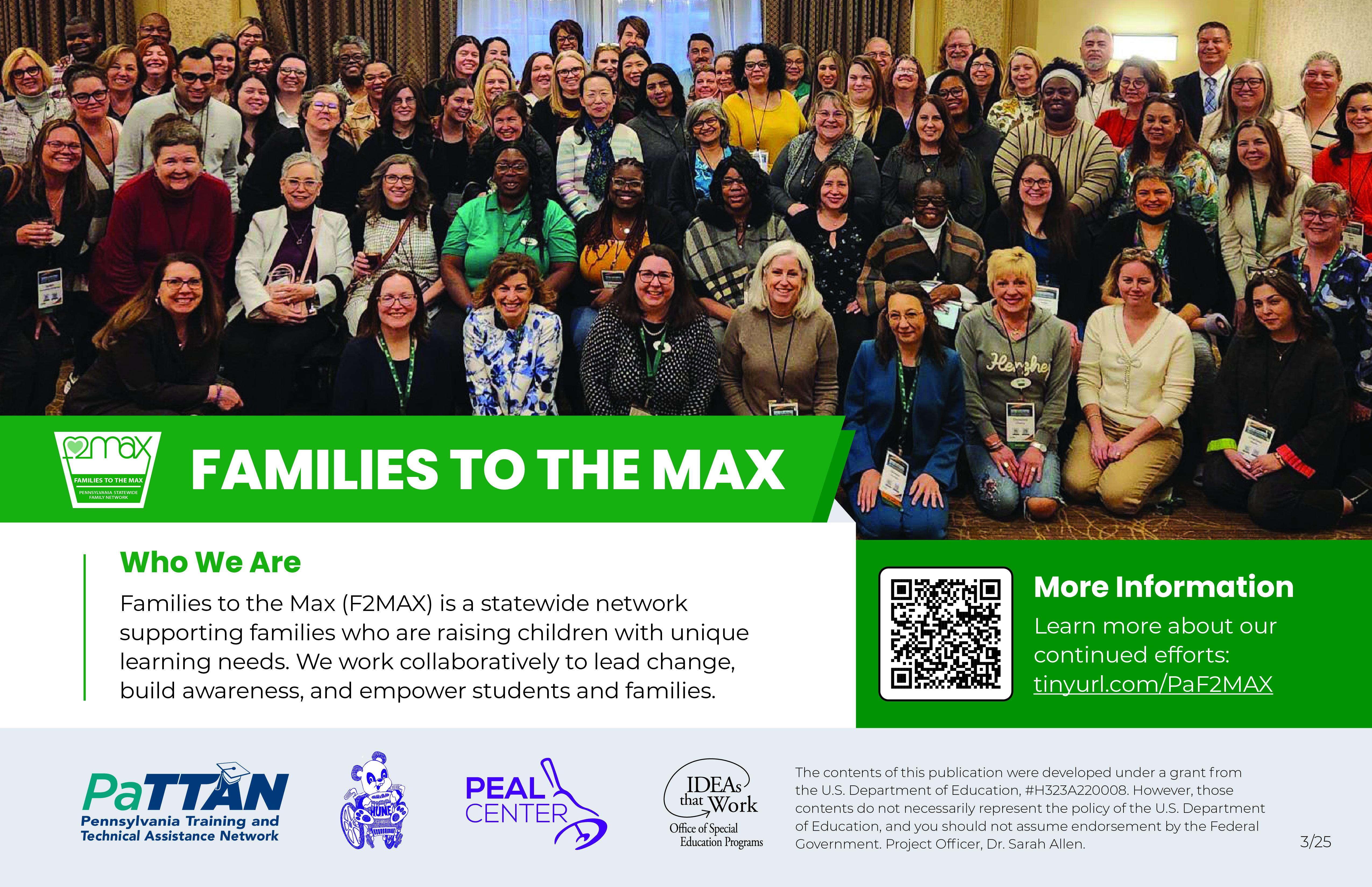 Families to the MAX (F2MAX) Postcard