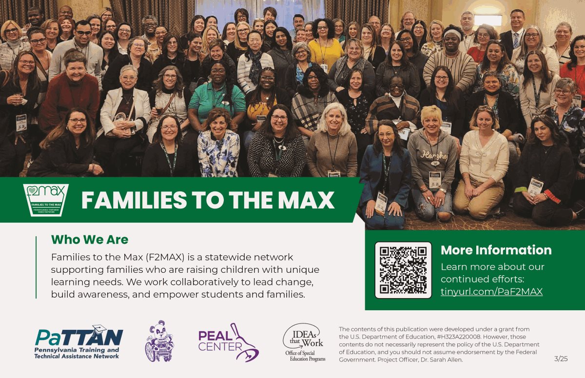 Families to the MAX (F2MAX) Postcard