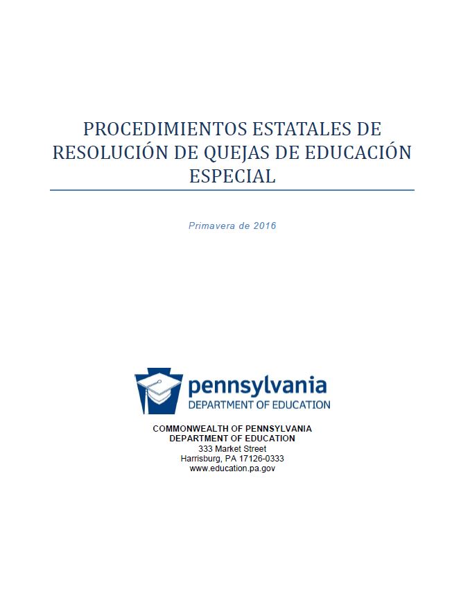 Special Education State Complaint Resolution Procedures cover image